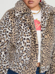 Popstar Jacket Cream Cheetah Curve