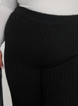 Montana Knit Pants Black Curve