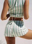 Therese Vest Set Green Stripe