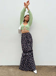 Front view of model wearing  front Fowler Maxi Skirt Black Princess Polly  Maxi 