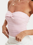 back view of model wearing Princess Polly Caridi Bodysuit Pink Sleeveless Sweetheart 