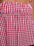 Mirabellah Frill Top Red Gingham