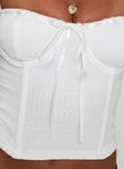 product Princess Polly Silverdale Top White Sleeveless Sweetheart 