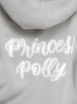 product Princess Polly Princess Polly Hooded Sweatshirt Puff Text Grey 