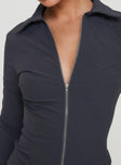 Mavyn Long Sleeve Top Slate