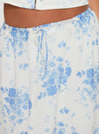 product Princess Polly Modern Girl Maxi Skirt White / Blue Floral Maxi 