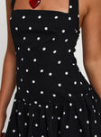 Gigli Bubble Hem Mini Dress Polka Dot