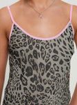 product Princess Polly Serenata Top Leopard Sleeveless Scoop Neck 