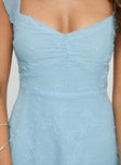 product Princess Polly Landon Mini Dress Blue Sweetheart Neckline 