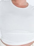 product Princess Polly Short Sleeves Crew Neck  Lex Top White Curve