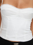 Bonaire Embroidered Corset Top White