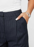 Leaben Pants Navy Pinstripe