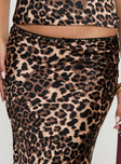 Enigmatic Maxi Skirt Leopard