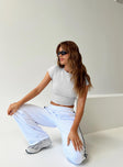 Front view of model wearing  front Princess Polly High Waisted Pants  Coze Wide Leg Pants White