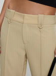 Graham Pleated Pants Beige