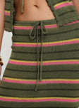 Giulia Knit Maxi Skirt Green Multi