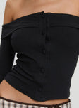 Kingy Long Sleeve Top Black