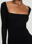 Lanchester Long Sleeve Mini Dress Black