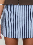 product Princess Polly Gigi Skort Blue Stripe High Waisted Shorts 