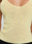 product Princess Polly Annaka Top Yellow Sleeveless Scoop Neck 