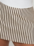 product Princess Polly Gigi Skort Beige Stripe Curve High Waisted Shorts 