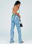 back view of model wearing Princess Polly Alabama Jean Tie Dye Denim Mid Rise 