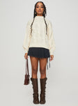 Gzira Oversized Cable Knit Sweater Cream