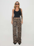 Princess Polly High Waisted  Top Model Jeans Leopard