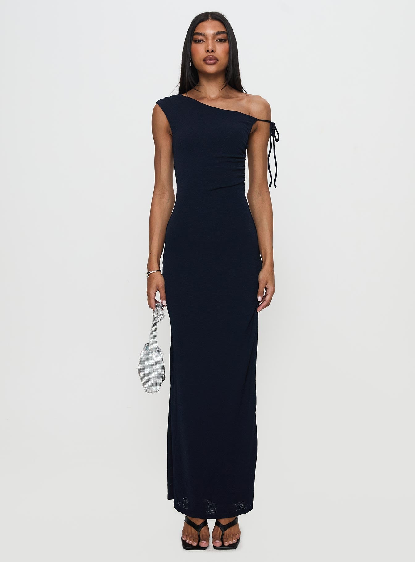 Collective Dress - Paislee Asymmetrical Maxi Dress Navy third image