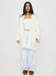 Paisleigh Cable Knit Cardigan Cream