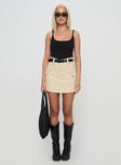 Tallan Utility Mini Skirt Beige