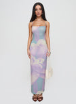 Norila Maxi Dress Slinky Orchid Petals Lilac