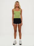 Layup Active Longline Cross Back Top Green