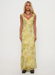 Fernwood Maxi Dress Yellow Multi