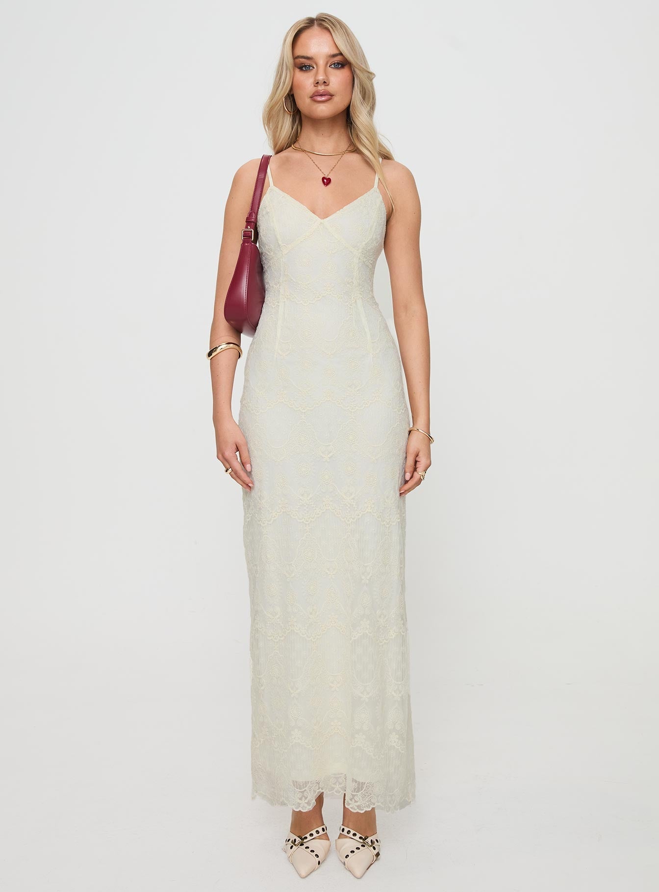 Shop Formal Dress - Euphemia Maxi Dress Cream third image