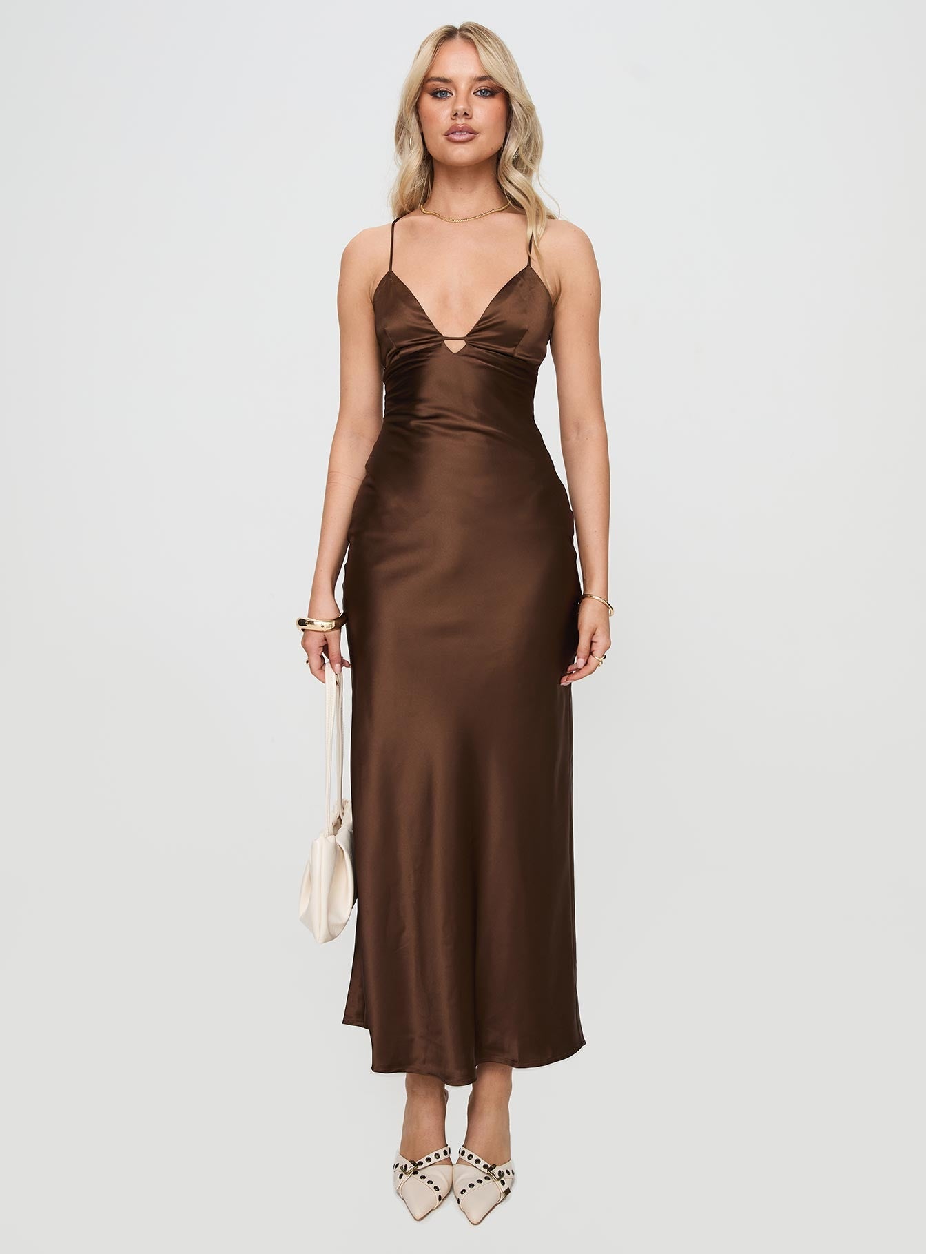 Shop Formal Dress - Kammie Maxi Dress Choc secondary image