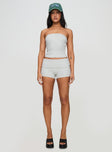 Baseline Low Rise Rib Shorts Grey Marle