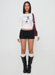 Poesia Long Sleeve Top White