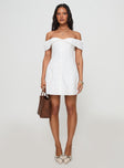 Cerilla Off Shoulder Mini Dress White