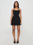 The Gamble Corset Mini Dress Black