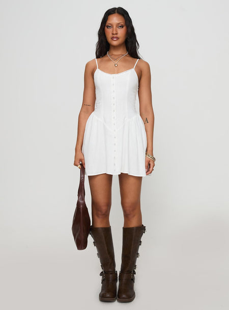 Collective Dress - Dewy Mini Dress White featured image