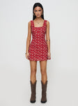 Dasha Mini Dress Red Floral