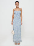 Valencia Maxi Dress Blue Floral