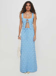 Giulia Knit Maxi Skirt Blue