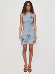 Vivre Mini Dress Blue Floral