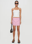 Samanfie Mini Skirt Pink Stripe