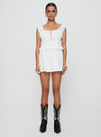 Elestrene Playsuit White