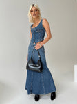 product Princess Polly Sleeveless Asymmetric Neckline  After Hours Corset Top Denim