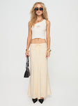   front view of model wearing Princess Polly Radiance Maxi Skirt Yellow Maxi 