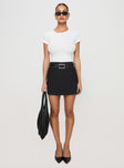 Grant My Wish Mini Skort Black Petite